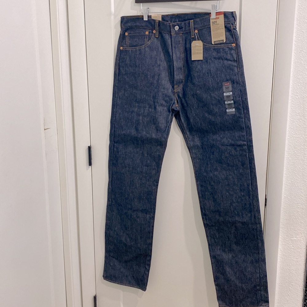 NWT SELVEDGE LEVI'S® 501® ORIGINAL SHRINK-TO-FIT™ JEANS |Size 35/36 - Picture 5 of 16